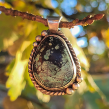 Load image into Gallery viewer, Sterling Silver and Turquoise Pendant - Handcrafted Turquoise Pendant set in Sterling Silver