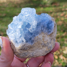 Load image into Gallery viewer, Celestite Druzy Geode Cluster