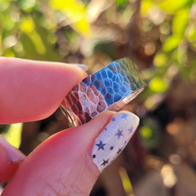 Load image into Gallery viewer, Wide Band Hammered Sterling Silver Ring