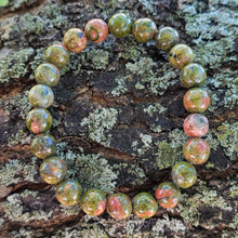 Load image into Gallery viewer, Unakite Gemstone Bracelet - Unakite Beaded Stretch Bracelet