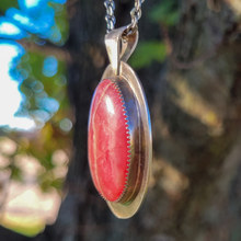 Load image into Gallery viewer, Rhodocrosite Sterling Silver Pendant Necklace