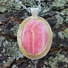 Load image into Gallery viewer, Rhodocrosite Sterling Silver Pendant Necklace