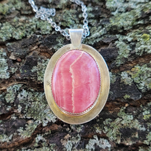 Load image into Gallery viewer, Rhodocrosite Sterling Silver Pendant Necklace
