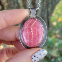 Load image into Gallery viewer, Rhodocrosite Sterling Silver Pendant Necklace