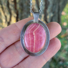 Load image into Gallery viewer, Rhodocrosite Sterling Silver Pendant Necklace