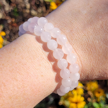 Load image into Gallery viewer, Faceted Rose Quartz Bracelet - Rose Quartz Beaded Stretch Bracelet