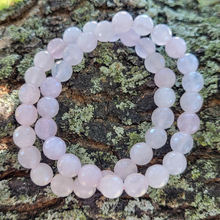 Load image into Gallery viewer, Faceted Rose Quartz Bracelet - Rose Quartz Beaded Stretch Bracelet