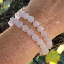 Load image into Gallery viewer, Faceted Rose Quartz Bracelet - Rose Quartz Beaded Stretch Bracelet