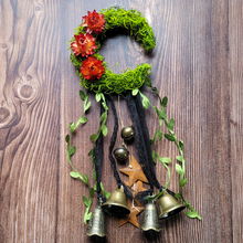 Load image into Gallery viewer, Crescent moon witches bells wreath