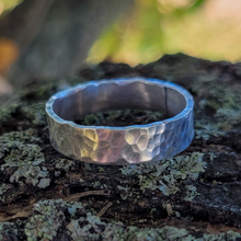 Load image into Gallery viewer, Hammered Sterling Silver Ring - 5mm