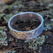 Load image into Gallery viewer, Hammered Sterling Silver Ring - 5mm