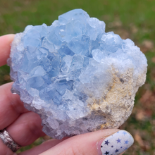 Load image into Gallery viewer, Celestite Druzy Geode Cluster