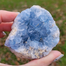 Load image into Gallery viewer, Celestite Druzy Geode Cluster - Celestite Crystal