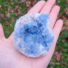 Load image into Gallery viewer, Celestite Druzy Geode Cluster - Celestite Crystal
