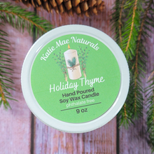 Load image into Gallery viewer, Holiday Thyme Soy Wax Candle - 9 oz