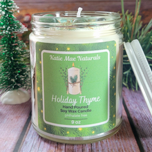 Load image into Gallery viewer, Holiday Thyme Soy Wax Candle - 9 oz