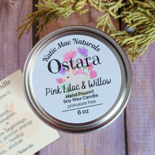Load image into Gallery viewer, The Ostara Spring Equinox Candle (Pink Lilac and Willow) - 6 oz