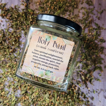 Load image into Gallery viewer, Dried organic tulsi apothecary jar