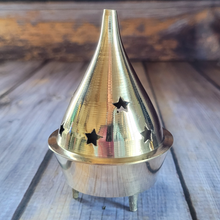 Load image into Gallery viewer, Solid Brass Charcoal Incense Burner - Cone Incense Burner