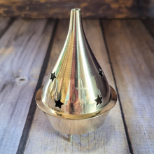 Load image into Gallery viewer, Solid Brass Charcoal Incense Burner - Cone Incense Burner