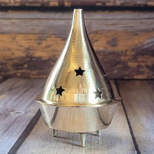Load image into Gallery viewer, Solid Brass Charcoal Incense Burner - Cone Incense Burner