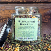 Load image into Gallery viewer, Organic Hibiscus Mint Herbal Tea - Loose Leaf Tea Blend