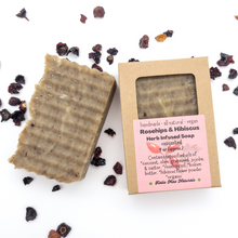 Load image into Gallery viewer, Rosehips and Hibisicus Herb Infused Soap - Unscented