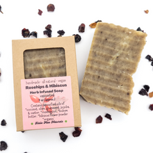 Load image into Gallery viewer, Rosehips and Hibisicus Herb Infused Soap - Unscented
