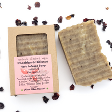 Load image into Gallery viewer, Rosehips and Hibisicus Herb Infused Soap - Unscented