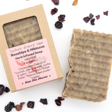 Load image into Gallery viewer, Rosehips and Hibisicus Herb Infused Soap - Unscented