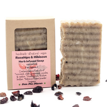 Load image into Gallery viewer, Rosehips and Hibisicus Herb Infused Soap - Unscented