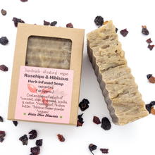 Load image into Gallery viewer, Rosehips and Hibisicus Herb Infused Soap - Unscented