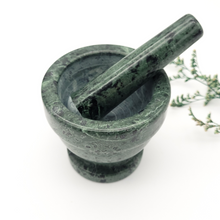 Load image into Gallery viewer, Small Green Marble Mortar and Pestle - 3.25 inch