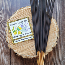 Load image into Gallery viewer, Lemon lavender hand dipped incense sticks