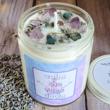 Load image into Gallery viewer, Calm the F*ck Down Soy Wax Candle (Lavender Vanilla) - 9 oz