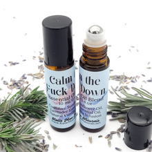 Load image into Gallery viewer, Calm the F*ck Down Essential Oil Blend Roller Bottle