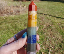 Load image into Gallery viewer, Chakra Gemstone Wand