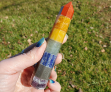 Load image into Gallery viewer, Chakra Gemstone Wand