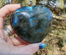 Load image into Gallery viewer, Large Labradorite Gemstone Heart