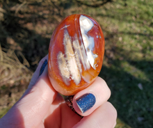 Load image into Gallery viewer, Carnelian Palm Stone - Carnelian Crystal Palm Stone #4