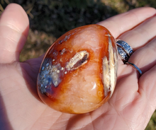 Load image into Gallery viewer, Carnelian Palm Stone - Carnelian Crystal Palm Stone #4