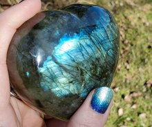 Load image into Gallery viewer, Large Labradorite Gemstone Heart