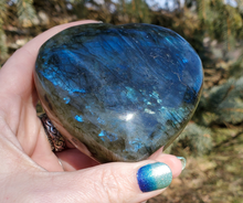 Load image into Gallery viewer, Large Labradorite Gemstone Heart