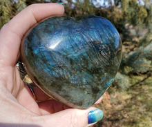 Load image into Gallery viewer, Large Labradorite Gemstone Heart
