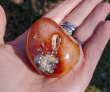 Load image into Gallery viewer, Carnelian Palm Stone - Carnelian Crystal Palm Stone #4