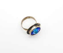Load image into Gallery viewer, Swarovski Crystal sterling silver ring, size 7.5