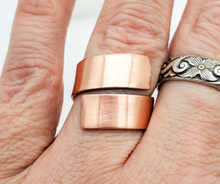 Load image into Gallery viewer, Polished Copper Wrap Ring - Handmade to Order