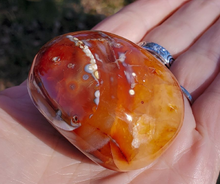 Load image into Gallery viewer, Carnelian Palm Stone - Carnelian Crystal Palm Stone #4