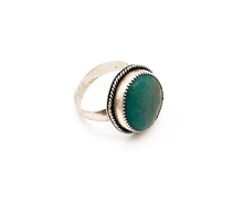 Load image into Gallery viewer, Genuine Turquoise and Sterling Silver Ring - Size 11
