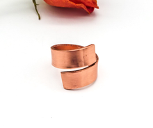 Load image into Gallery viewer, Polished Copper Wrap Ring - Handmade to Order